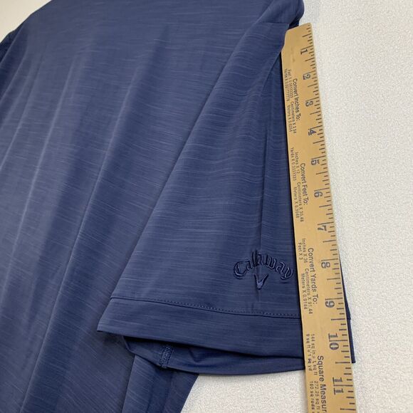 Callaway Golf Polo Shirt Men L Blue Collared Embroidered Logo Opti Dri Perform - Picture 7 of 10